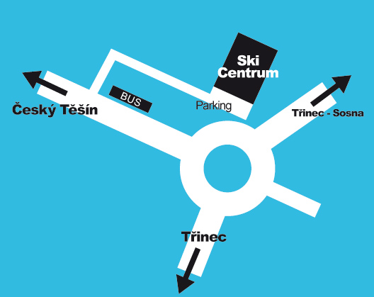 SkiCentrum mapa Třinec